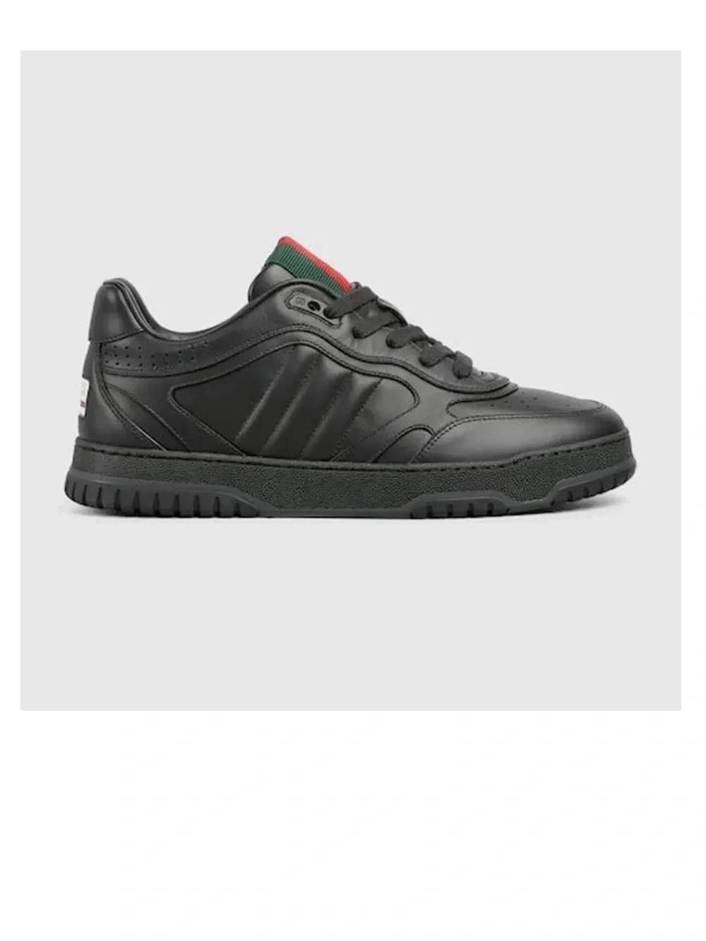 Gucci Re-Web Low Top Sneaker Black Leather (SKU 786186) 10/US 10.5